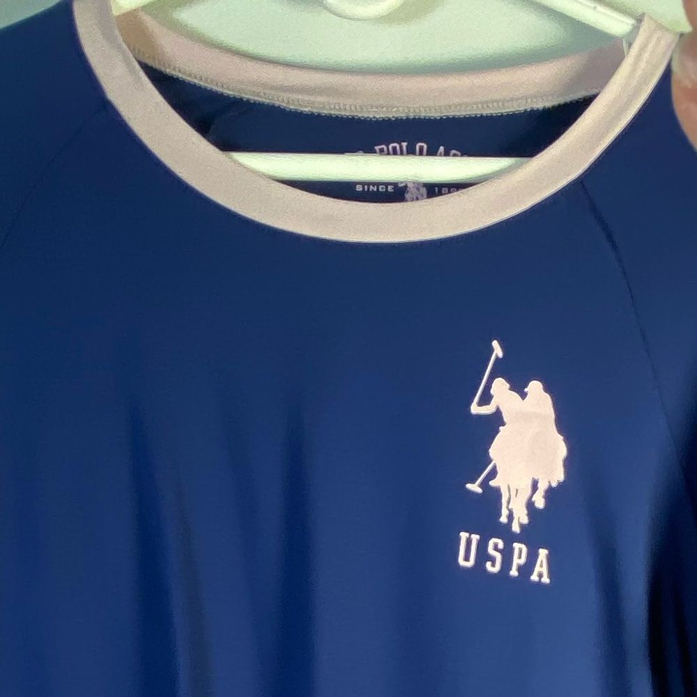 U.S. Polo Assn. Navy and Pink Shirt
